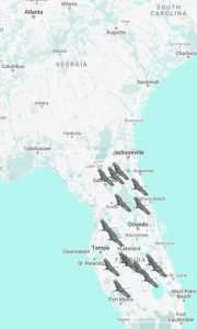 Sandhill Crane winter location 2 map